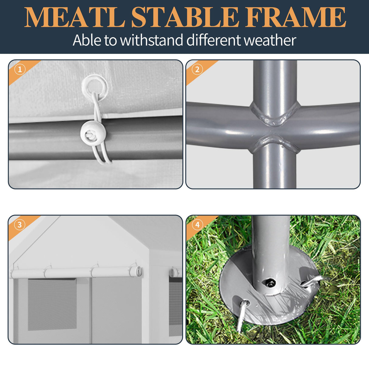 Shintenchi Carport 10' x 20' Heavy Duty Portable Garage, Car Port Canopy with Side-Opening Removable Door & Roll-Up Windows, Car Canopy for Truck,Car,Boat,Motorcycle,White Shintenchi