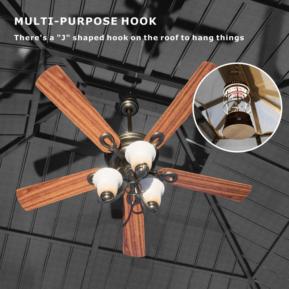 SOLUMIA 10’x12’ Hardtop Gazebo, Galvanized Steel Double Roof Canopy with Aluminum Frame, Outdoor Pavilion with Nettings and Curtains SOLUMIA