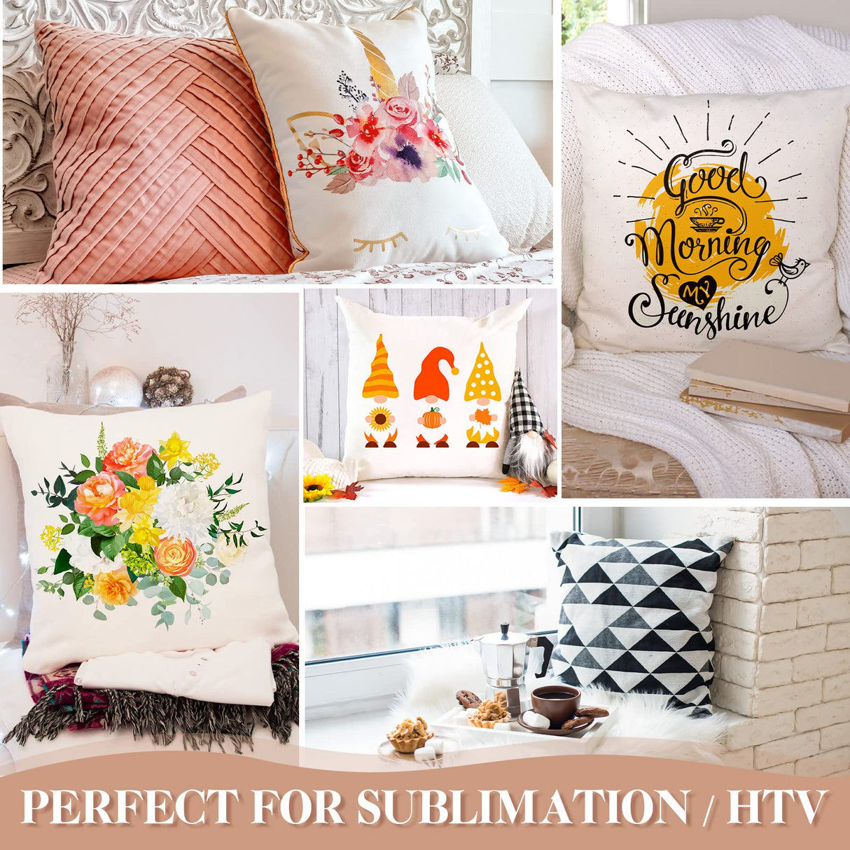 Remagr 12 Pack Sublimation Pillow Cases Bulk 18 x 18 Inch White Blank Cushion Covers DIY Heat Transfer Pillow Covers Short Plush with Invisible Zipper Decorative Polyester Throw Pillow Covers Remagr