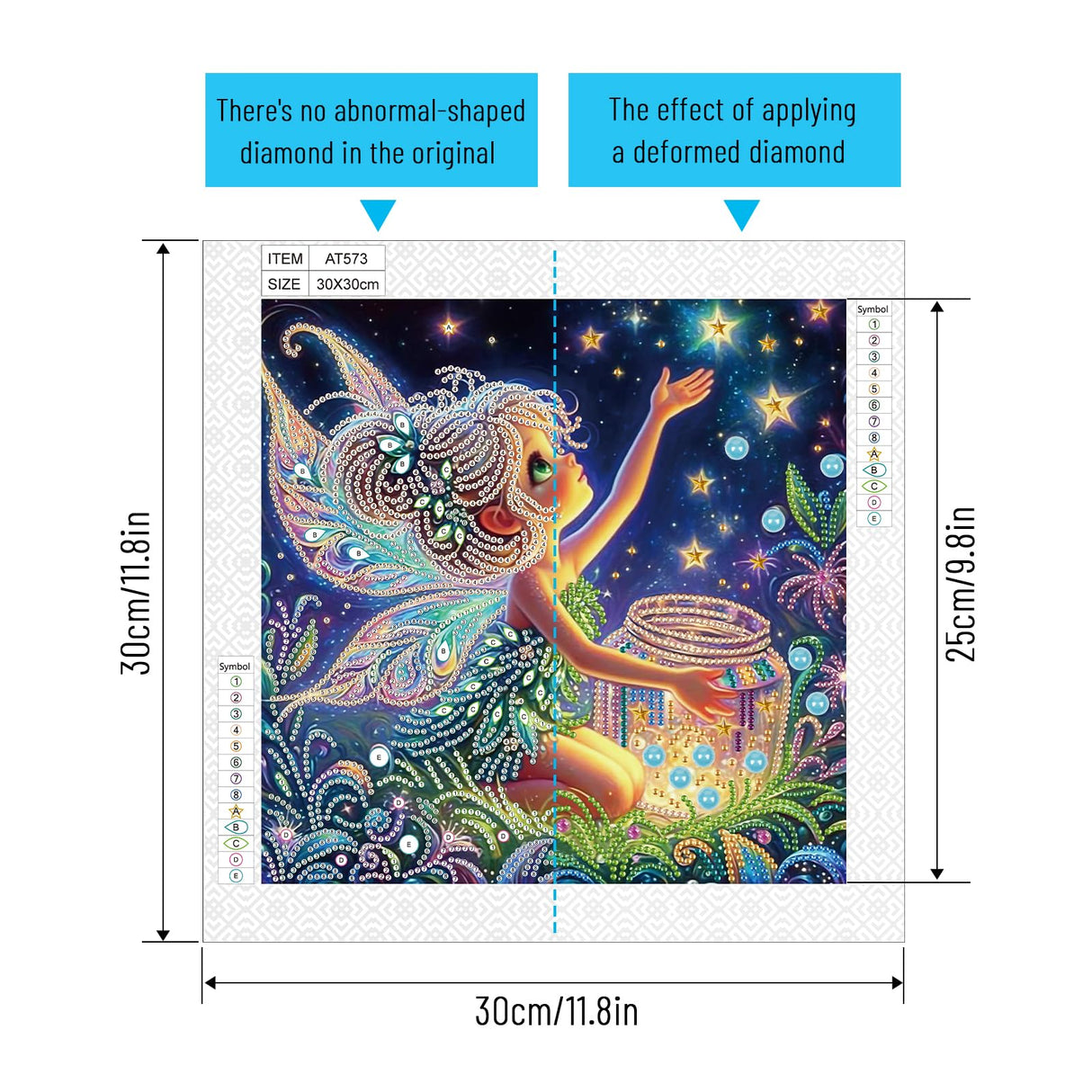 5D Special Shape Diamond Art Kits for Beginners, Diamond Painting Kits for Adults, Crystal Rhinestones Diamond Painting for Home Wall Decoration Gift 12×12 inch/30×30 cm, Starry Night Enchantment AiYuanzsh