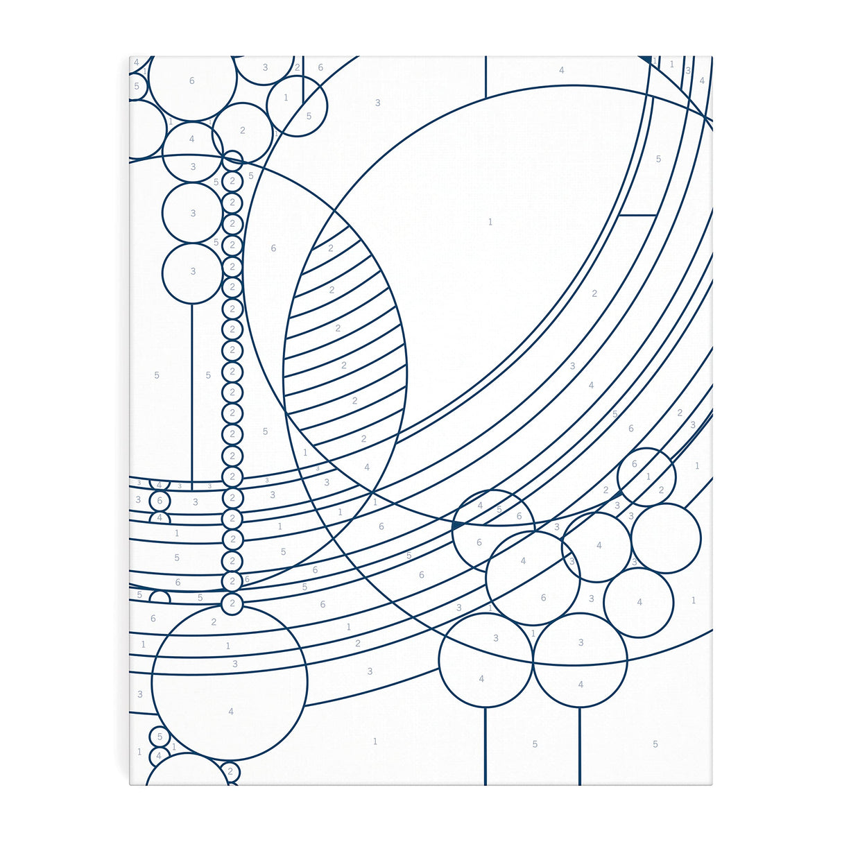 Galison Frank Lloyd Wright March Balloons Paint by Number Kit from Includes 1 Canvas (8” x 10"), 1 Wooden Easel, 2 Paint Brushes & 6 Acrylic Paints, DIY Art Kit with Stunning Design Galison