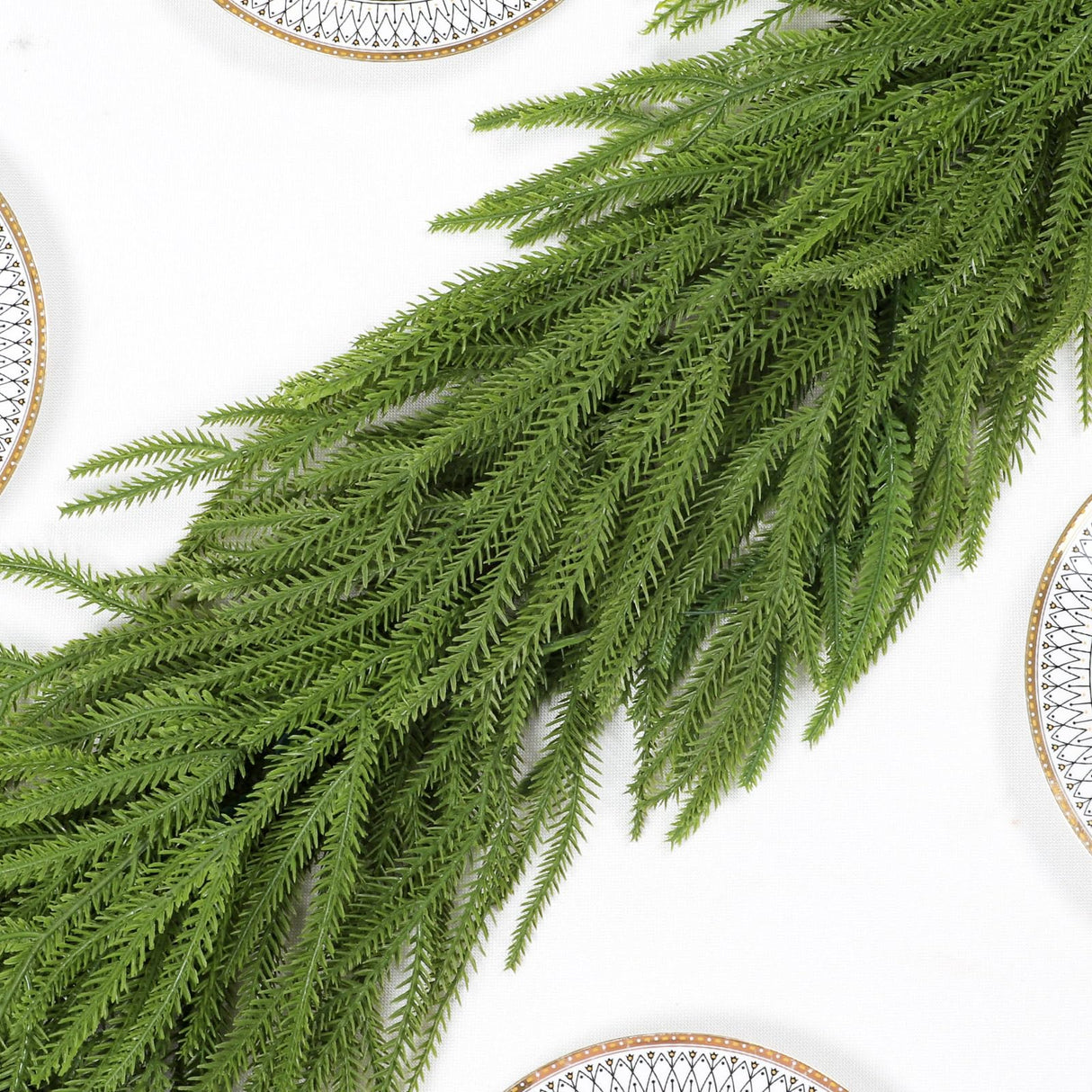 Christmas Garland for Mantle, Norfolk Pine Garland Artificial Greenery Garlands for Table, Wall, Mantle, Indoor, Outdoor Christmas Decorations(1 PCS, 6 FT) HKKDKTA