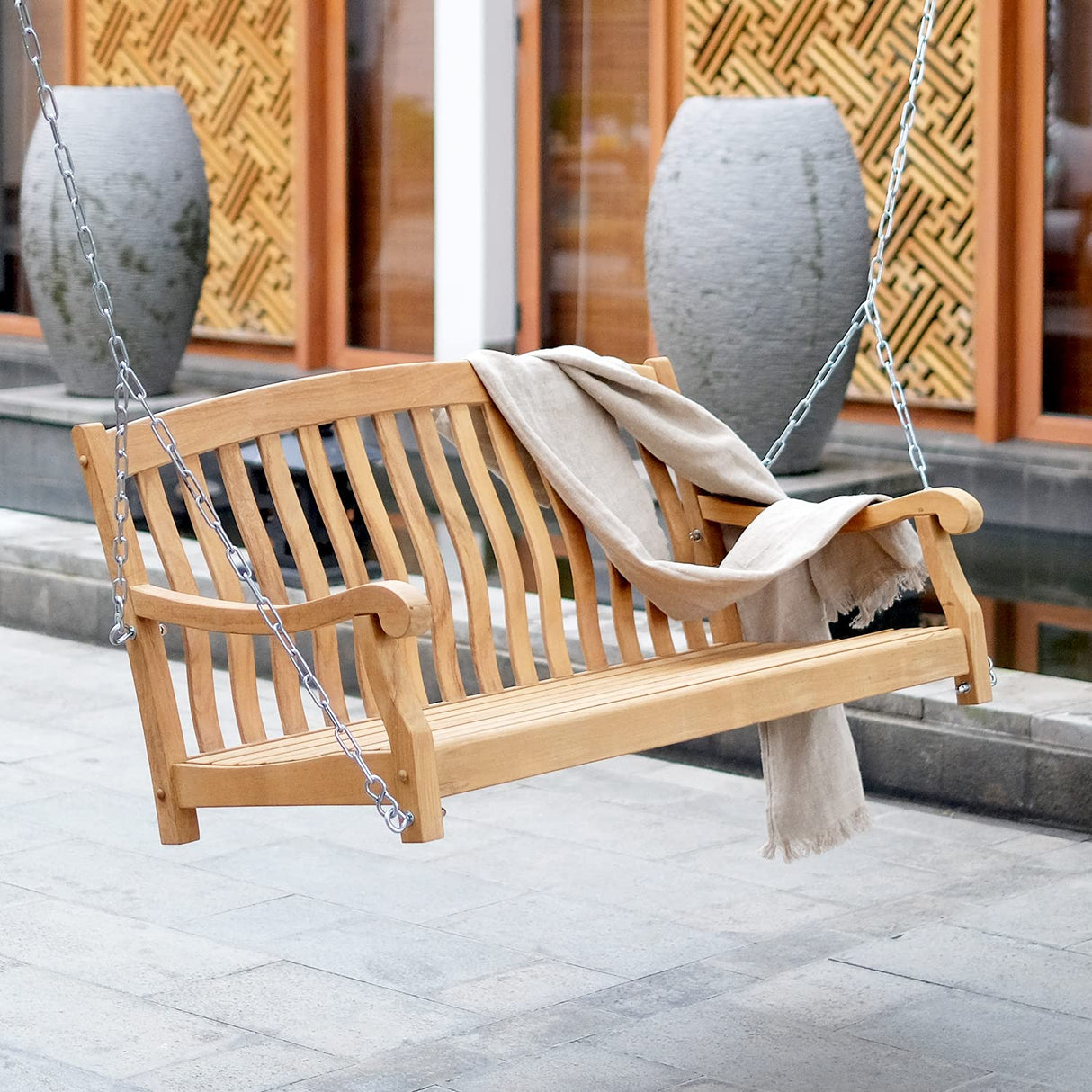 Cambridge Casual Indonesian Plantation Teak Arie Porch Swing Cambridge Casual