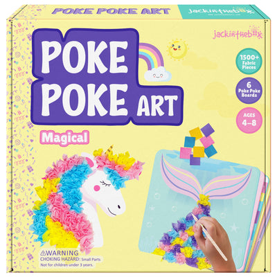 jackinthebox Poke Poke Art for Kids - Unicorns, Mermaids, Princess, Cupcakes, Mess-Free Sewing Art for Children, Toys for Girls and Boys Ages 4 5 6 7 8, Great Gift for Children, DIY Creative Activity