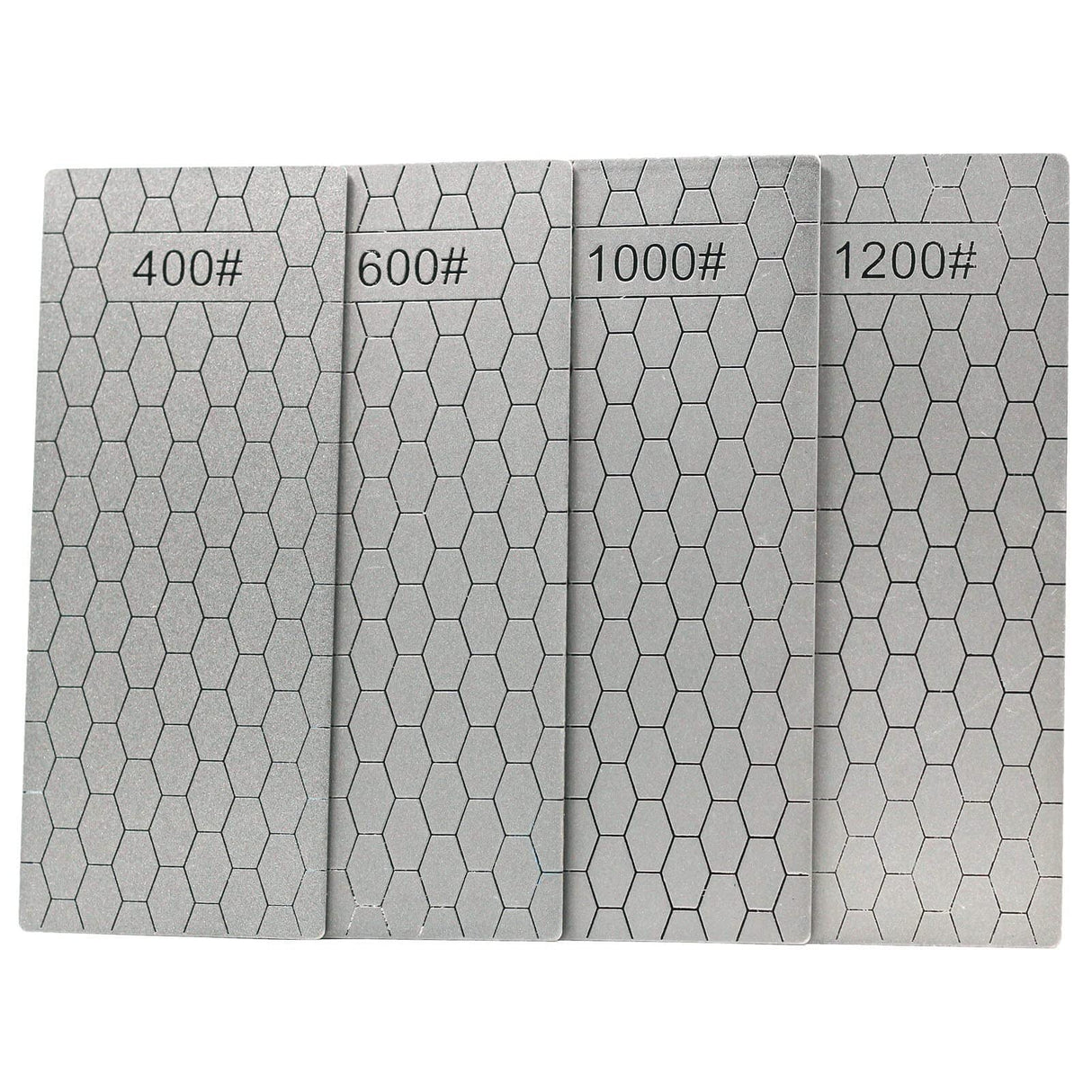 Jewboer 4 Pieces Diamond Sharpening Stone Set,Diamond Lapping Plate Coarse/Medium/Fine Grit Sharpener,400/600/1000/1200 Grit Jewboer