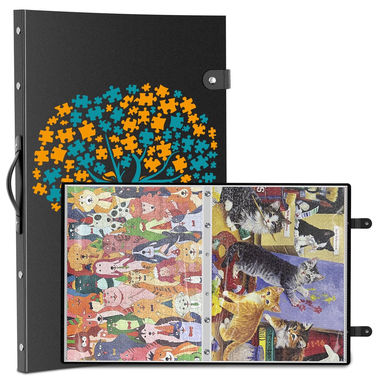 Nariolar Puzzle Storage Folder for 1000 Pieces with 24 Sheets/48 Puzzles, Large Capacity Portable Puzzle Album to Store Finished Puzzles Nariolar