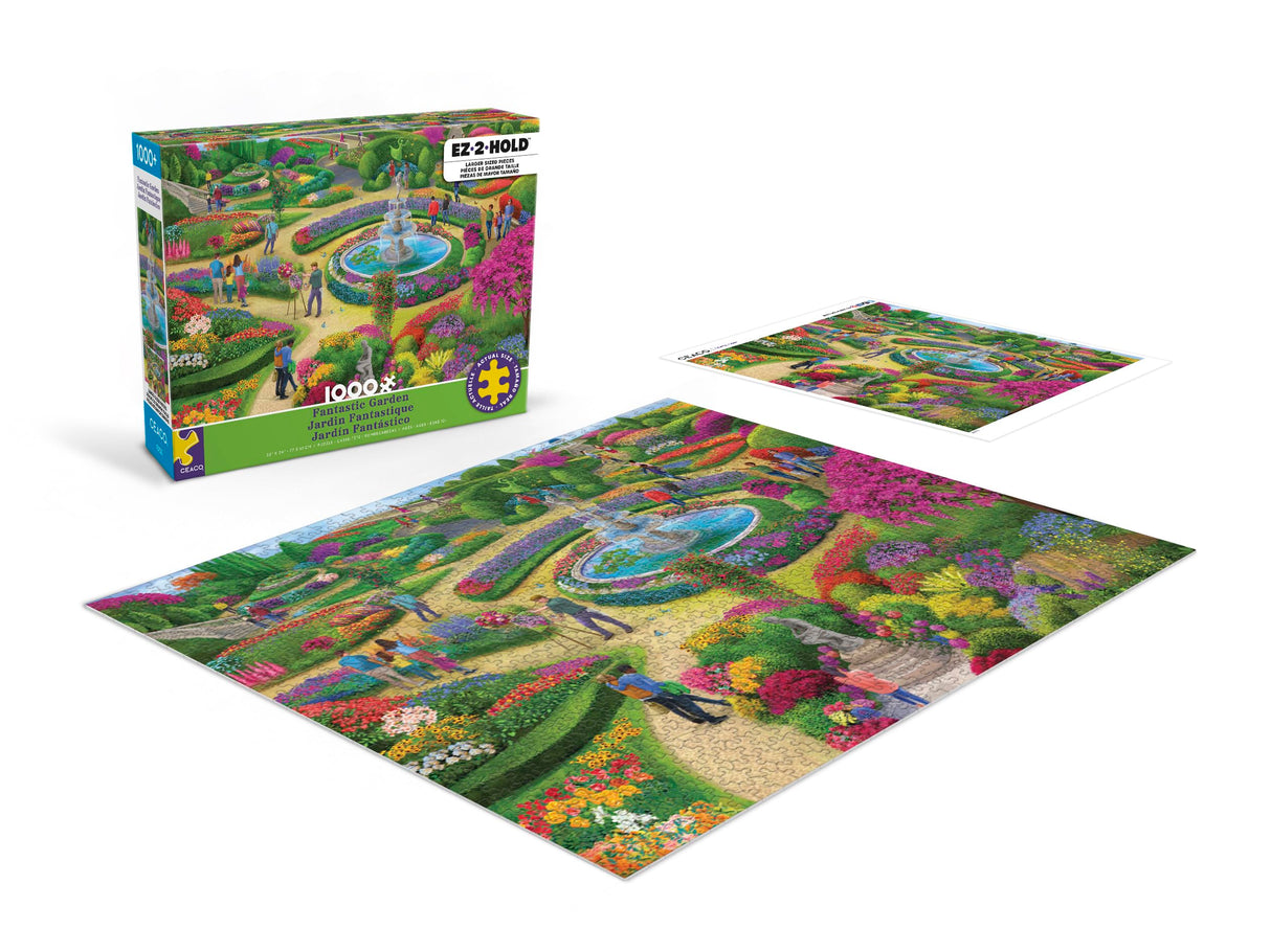 Ceaco - Fantastic Garden - 1000 Oversized Piece Jigsaw Puzzle Ceaco