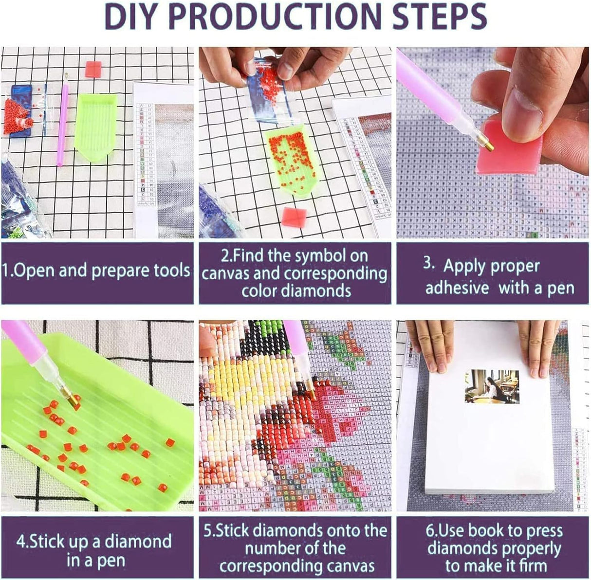 KICHANG Pink Diamond Art Kits for Adults Beginner,DIY Modern Diamond Painting 5D Round Full Drill Diamond Dots Gem Art Crafts with Tools,Funny Crafts for Home Wall Decor&Gift-12x16in KICHANG