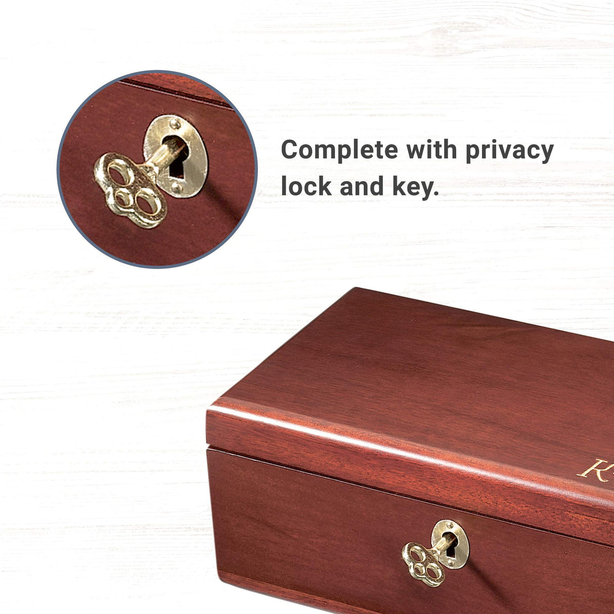 Let's Make Memories Personalized Engraved Wooden Valet - Keepsake Box - Secure Storage - For Dads and Grads - Father's Day Gift - 9" W x 5" L x 3.5" Let's Make Memories