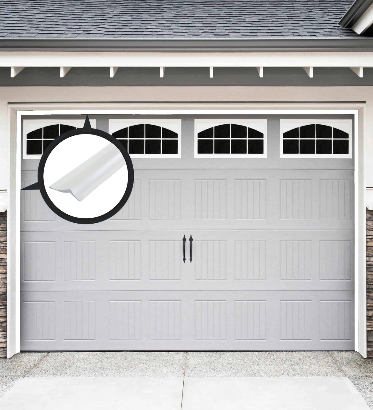 M-D Building Products 03822 30ft. Durable Garage Door Seal & Weather Stripping Insulation Kit - Keeps Dust and Moisture Out, Easy Installation for Top and Sides M-D Building Products