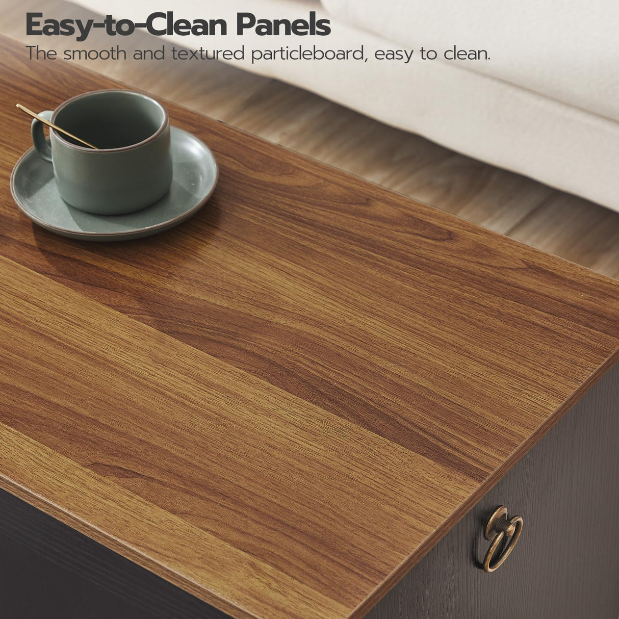 HOOBRO Storage Bench, 39.3" Retro Wooden Storage Chest, Wooden Storage Trunk, Toy Chest with Lift Top, Multifunctional Entryway Organizer, for Entryway, Living Room, Black and Walnut BH141CW01 HOOBRO