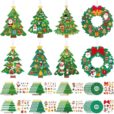 Pasimy 48 Pcs Christmas Crafts Kit for Kids - DIY Tree Ornaments Make Your Own Craft Set for Ages 3-12