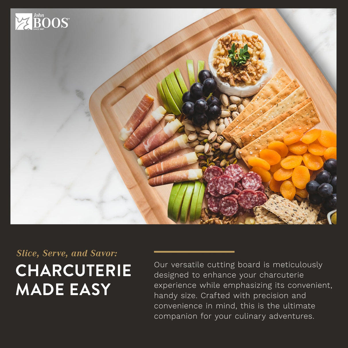 John Boos Boos Block CB Series Large Reversible Wood Cutting Board with Juice Groove, 1.5-Inch Thickness, 20" x 14" x 1 1/2", Maple John Boos