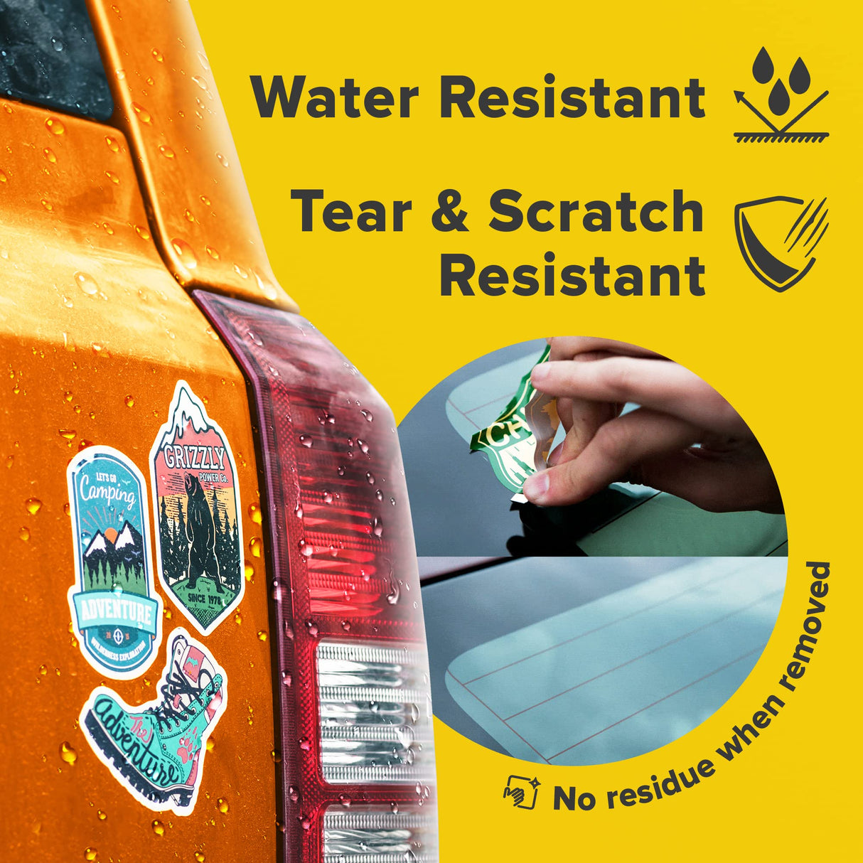 Vinyl Sticker Paper, Glossy Printable Vinyl Sticker Paper for Inkjet Printer, Quick-Drying, Water and Scratch-Resistant, Self-Adhesive for Most Surfaces, 8.5 x 11 Inches, 20 Sheets HOMSTO