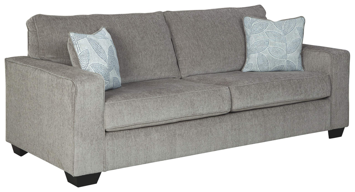Signature Design by Ashley Altari Modern Queen Sofa Sleeper with 2 Accent Pillows, Light Gray Signature Design by Ashley