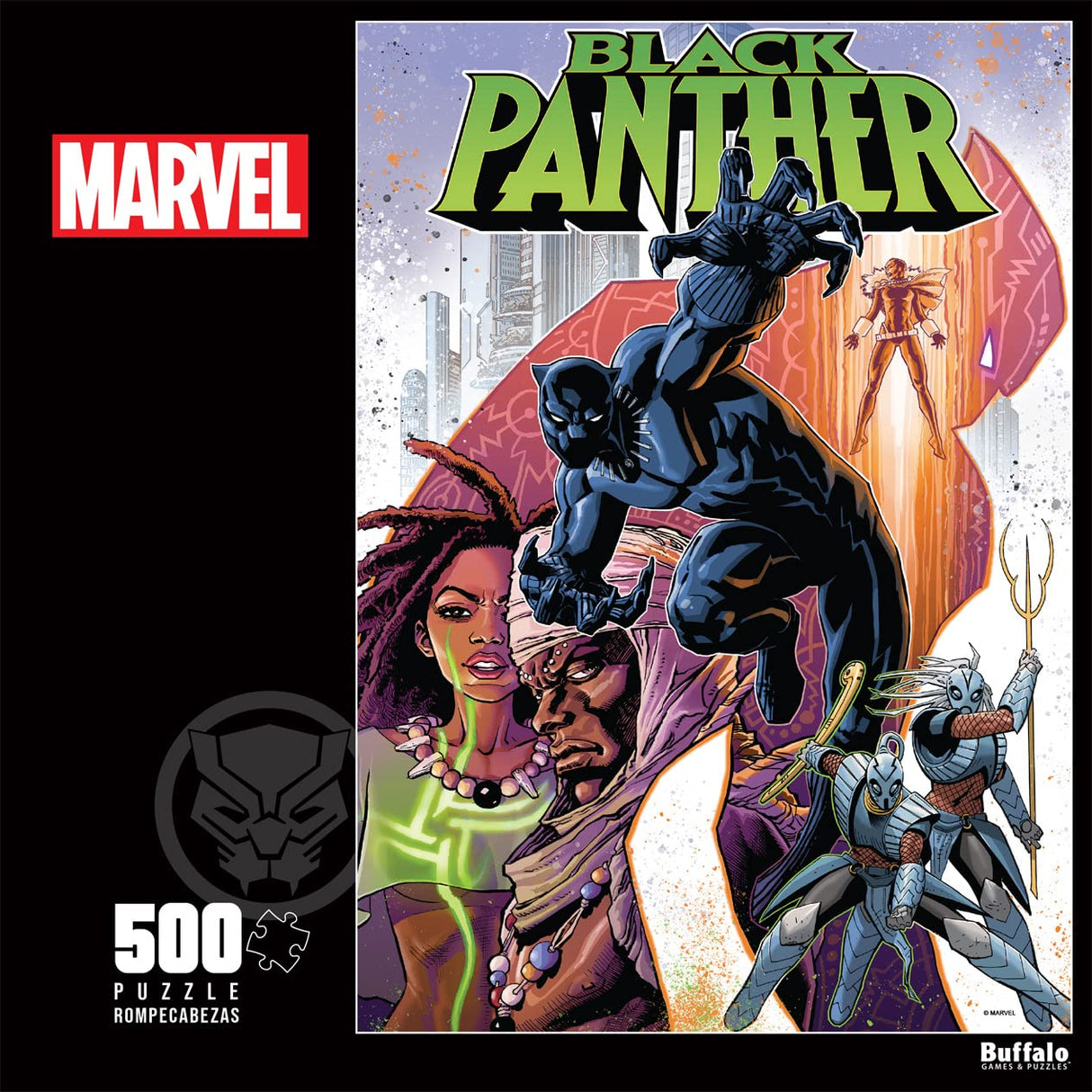 Buffalo Games - Marvel - Black Panther #19-500 Piece Jigsaw Puzzle for Adults -Challenging Puzzle Perfect for Game Nights - Finished Size is 21.25 x 15.00 Buffalo Games