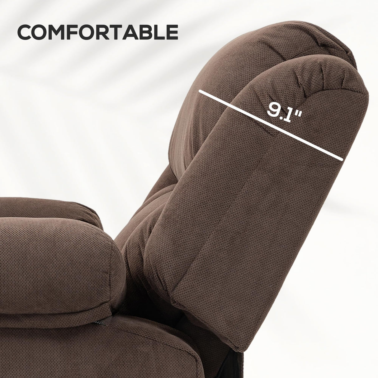 HOMCOM Power Lift Recliner Chair for Elderly with Vibration Massage and Heat, Overstuffed Reclining Chair with Remote, USB Port and Side Pockets, Single Sofa with Pocket Spring, Brown HOMCOM