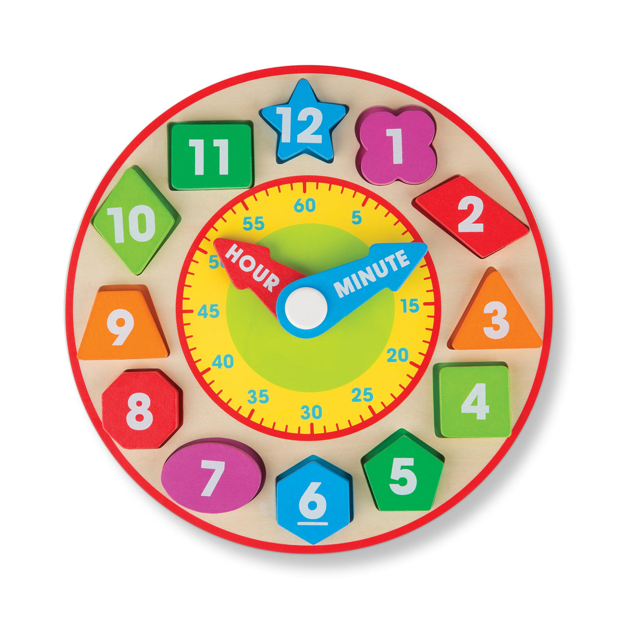 Melissa & Doug Shape Sorting Clock - Wooden Educational Toy Melissa & Doug