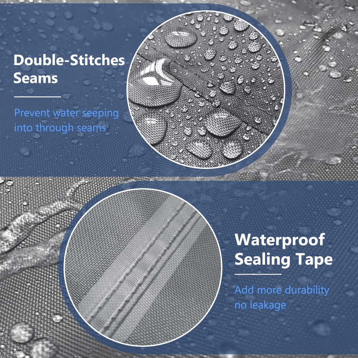 STARTWO Patio Furniture Covers 4 Piece Set, Heavy Duty Waterproof Outdoor Furniture Cover, Windproof Patio Cover for Rattan Wicker Conversation Set, Patio Furniture Set Cover, Grey STARTWO