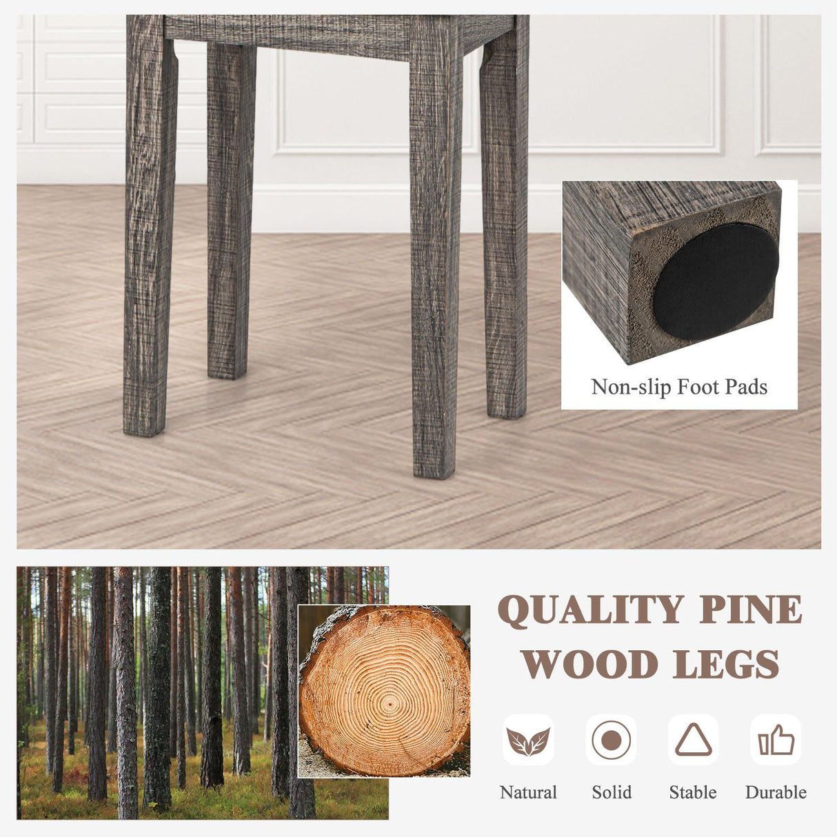 GOFLAME Standing Jewelry Armoire, Jewelry Storage Cabinet with Flip Top Makeup Mirror, 5 Drawers, 2 Side Doors, 8 Necklace Hooks, Solid Wood Legs, GOFLAME