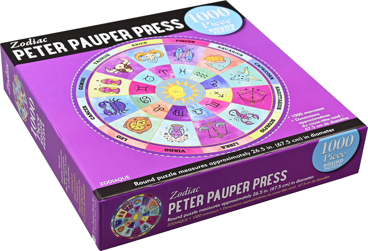 Zodiac 1000-Piece Round Jigsaw Puzzle PETER PAUPER PRESS