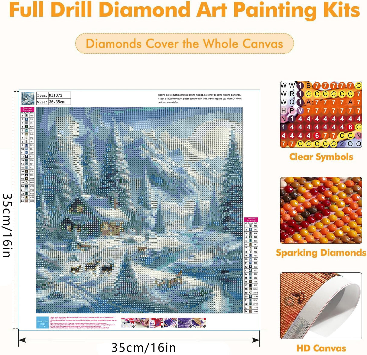 Axquilon Diamond Art Kits for Adults - Winter Diamond Painting Kits for Adults Beginner, DIY 5D Full Drill Landscape Gem Art for Home Wall Decor 14x14 inch Axquilon