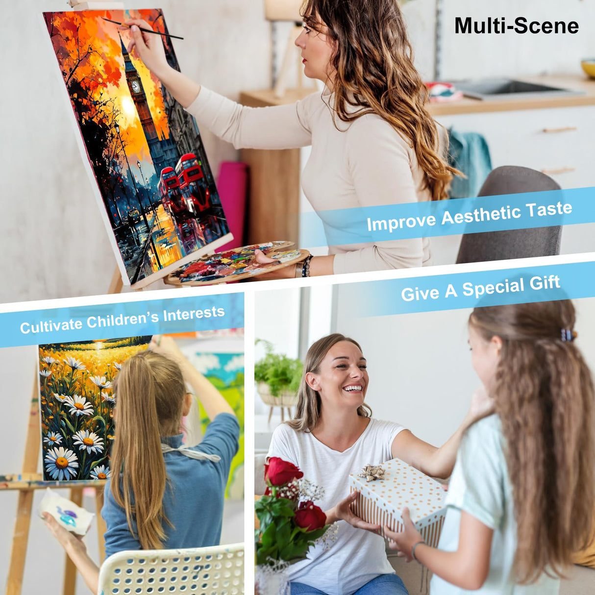 Paint by Numbers Kit for Adults Rolled Canvas - 16x20 Inch Mushroom Adult Paint by Number Kits on Canvas for Beginners, DIY Mushroom Acrylic Oil Number Painting Kits with Gift Box for Decor Gift Offito