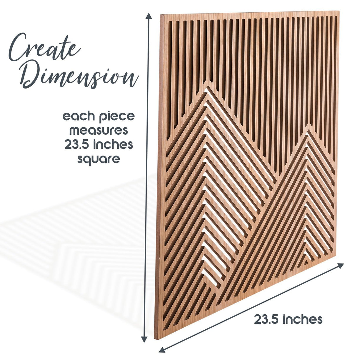 SnugLife 2 Pcs Wood Mountain Wall Art - Modern Wooden Panel Mountain Wall Decor, Decorative Forest Nature Abstract Line Minimalist Wall Art for Living Room Bedroom Farmhouse - Large 23.5”x23.5” SnugLife