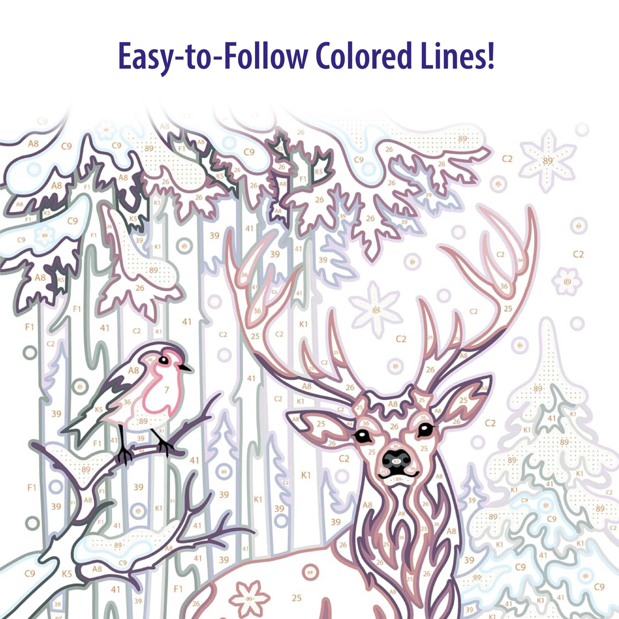 Ravensburger - CreArt - Festive Friends - Paint by Number Kit - Adorable Woodland Scene - Premium Paints and Glitter for That Magical Quality - Ages 9+ Ravensburger