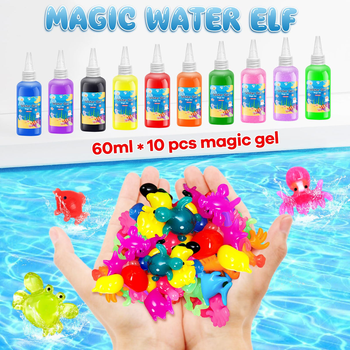 Fairy Aqua Water Gel Kit – Magic Toys Water Pets DIY Squishy Maker Set - Easter Craft for Kids 4-8 - Fun Arts & Crafts Gift for Boys & Girls Create Your Own 3D Squishies Toylfort