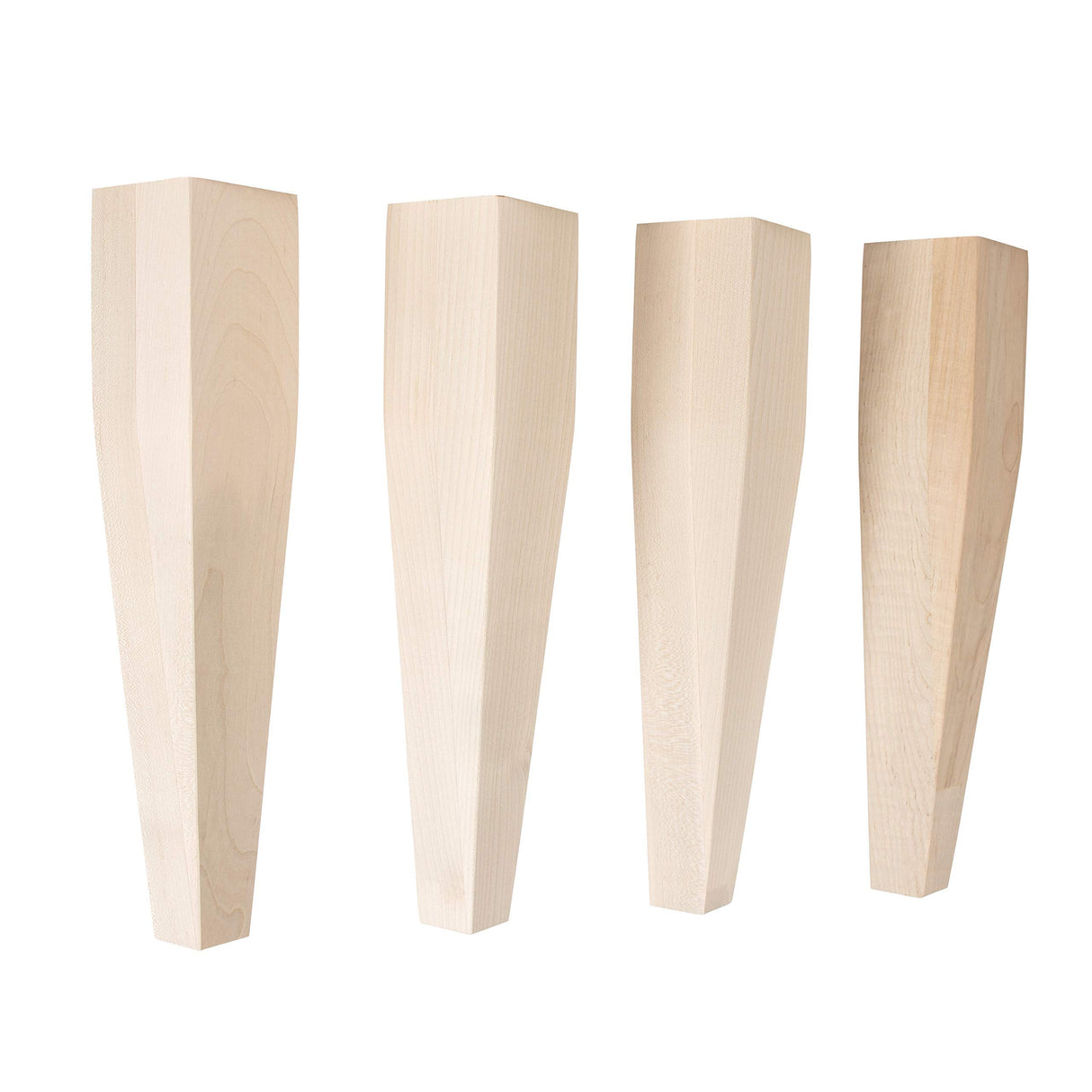 CAROLINA LEG CO. Maple Tapered Coffee Table & Bench Legs - 3 x 3 x 16 - Set of 4 - Made in NC CAROLINA LEG CO.