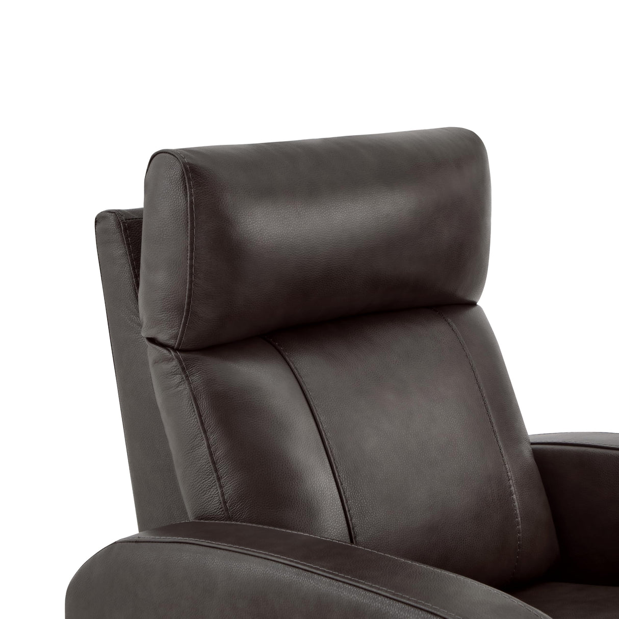 CHITA Genuine Leather Power Swivel Glider Recliner Chair for Adults, FSC Certified Electric Nursery Rocker Recliner Chair for Living Room, Dark Brown CHITA