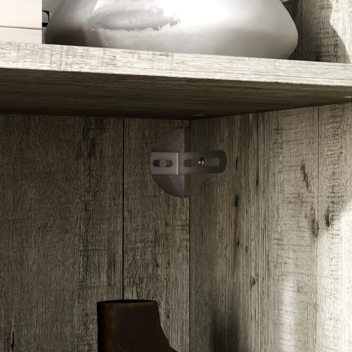 WOODTIME 78.7" H Display Storage Cabinet with Glass Doors, 9 Drawers & 3-Tier Shelves, Wooden Curio Cabinet Bookcase Bookshelf for Home Office Living Room Store, Grey WOODTIME