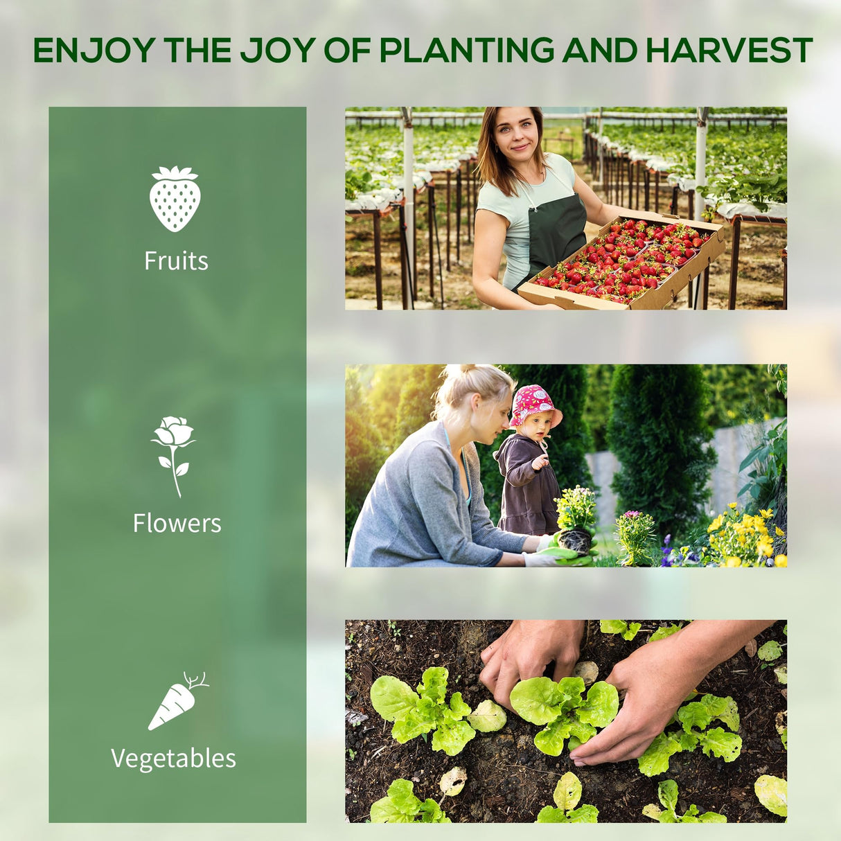 Outsunny 4 x 3 x 1ft Raised Garden Bed with Mini Greenhouse, Galvanized Outdoor Planter Box with Cover, for Herbs and Vegetables, Use for Patio, Garden, Balcony, White Cover and Brown Planter Outsunny