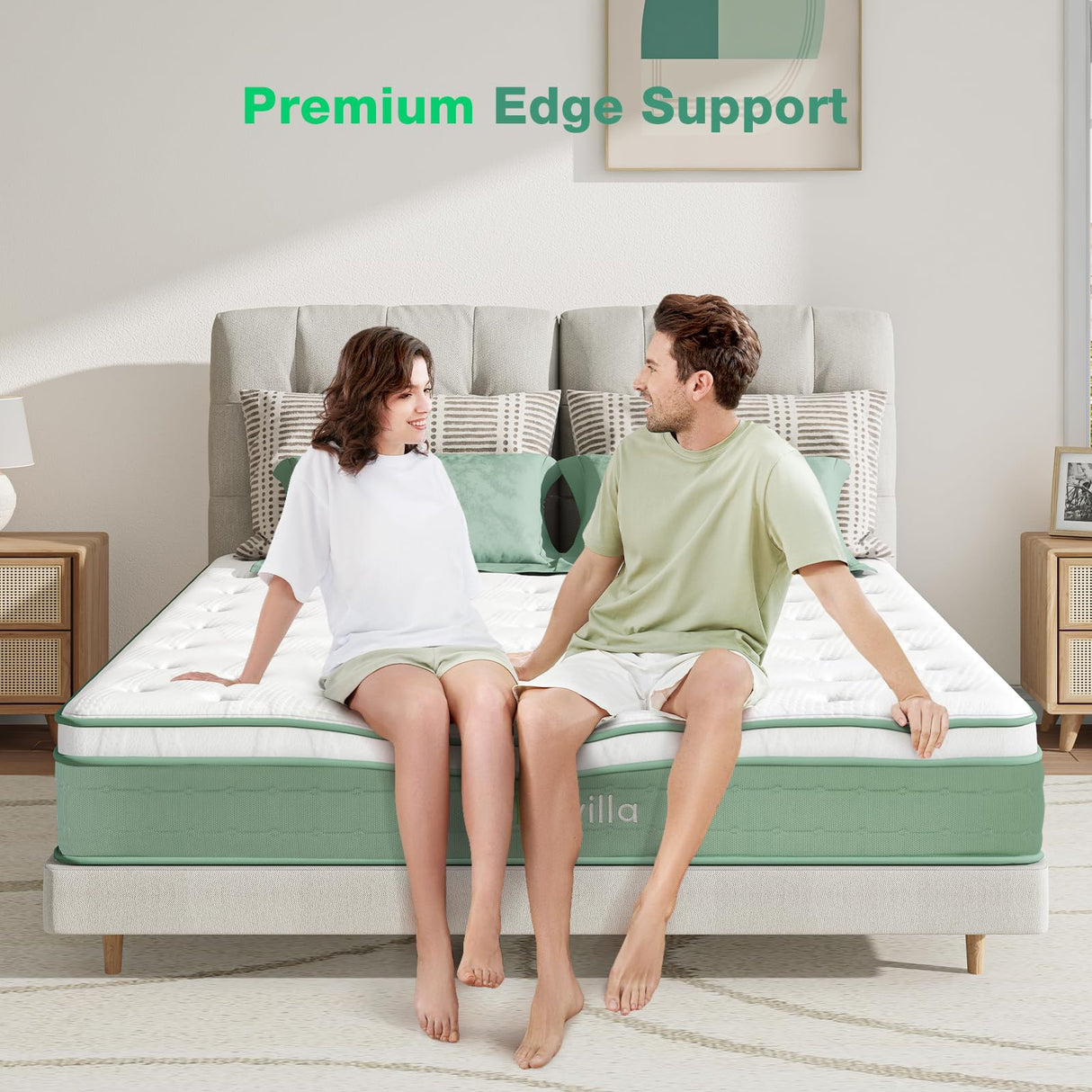 Novilla Twin Mattress, 10 Inch Hybrid Mattress in a Box, Gel Inflation Memory Foam with Pocket Coils Innerspring for a Cozy Night, Pillow Top Twin Size Mattress, Medium Firm & Fit The Body's Curves Novilla