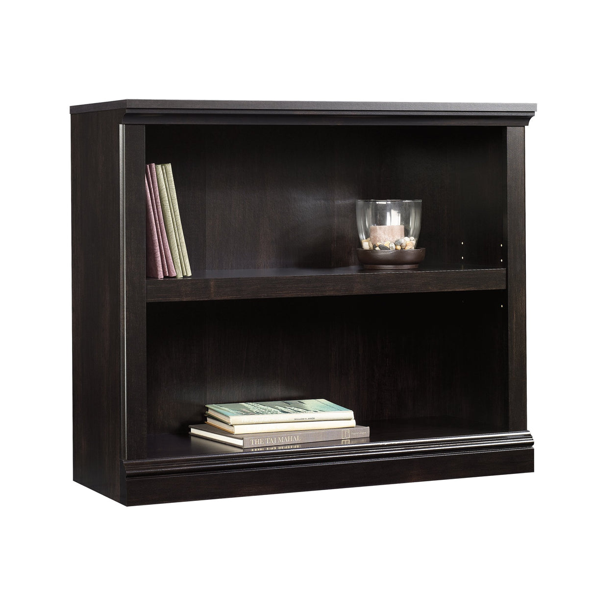 Sauder Miscellaneous Storage 2-Shelf Bookcase/ book shelf, Estate Black finish Sauder