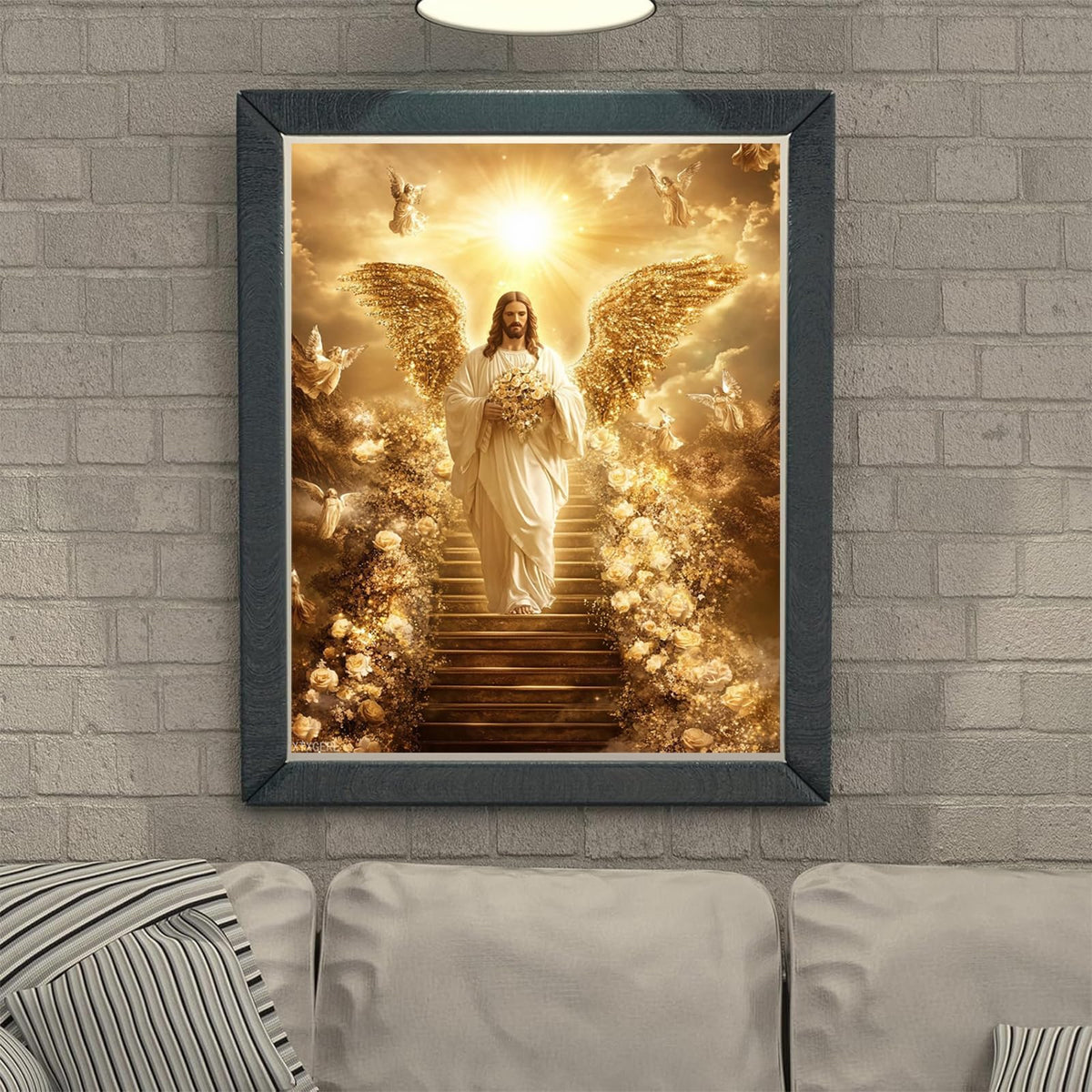 XTXGERL Paint by Numbers Kit for Adults Jesus, DIY Oil Painting Kit on Canvas with Paintbrushes and Acrylic Pigment, for Paint by Numbers for Beginner, for Home Wall Decor 16x20Inch XTXGERL