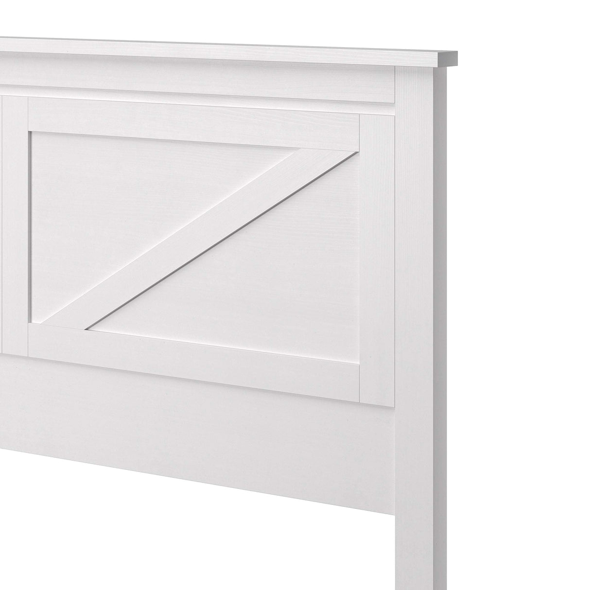 Farmhouse Style Gloss White Wood Panel Headboard - Queen Size by Glenwillow Home Glenwillow Home