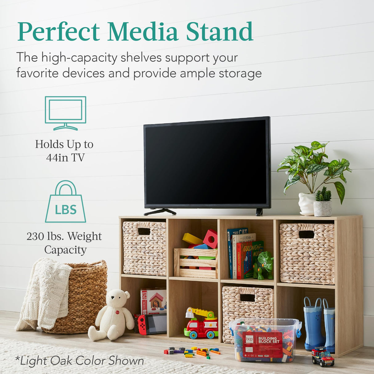 Best Choice Products 8-Cube Storage Organizer, 11in Shelf Opening, Bookcase, Display Shelf, Customizable w/ 3 Removable Back Panels – Black Best Choice Products