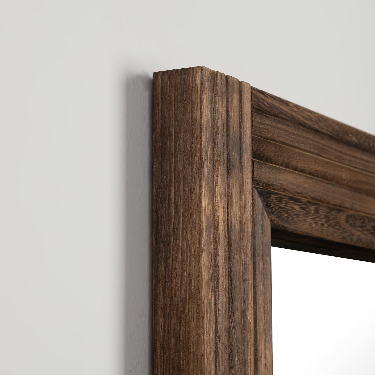 YOSHOOT Hand-Made Wooden Spliced Wall Mirror for Bathroom, Rustic Farmhouse Vanity Mirror, Décor Wall Art, Solid Wood Frame, Vertical or Horizontal Hanging YOSHOOT