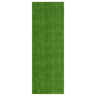 Ottomanson Artificial Grass Outdoor Runner Rug 2'7" x 10' – Waterproof Astro Turf with Drainage Holes – Patio & Lawn Decoration, Easy-Clean Dog Grass Mat