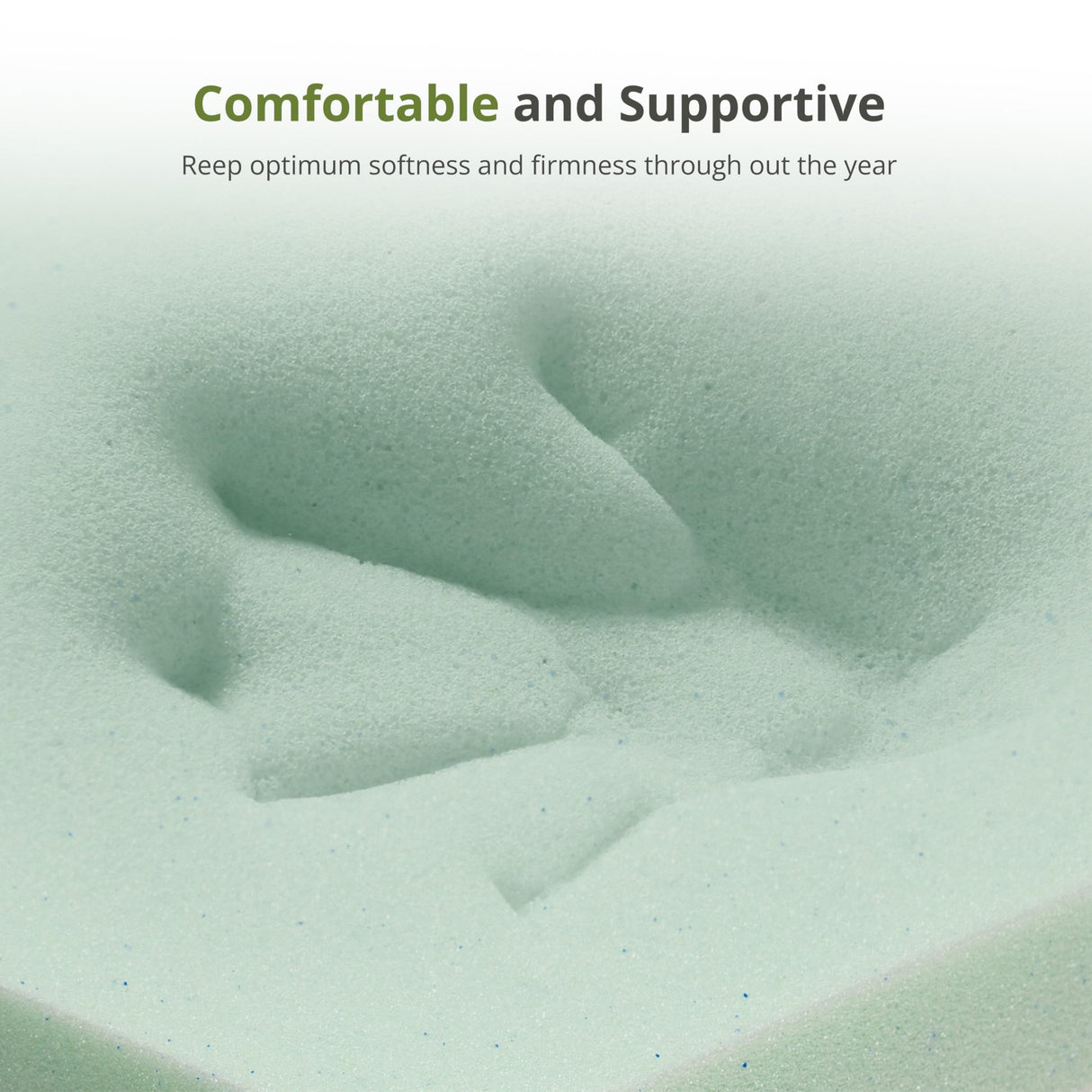 EGOHOME 8 Inch Twin Size Mattress, Cooling Green Tea Gel Memory Foam for Pressure Relief, Medium Firm Support, Fiberglass Free, Bed in a Box, CertiPUR-US Certified EGOHOME