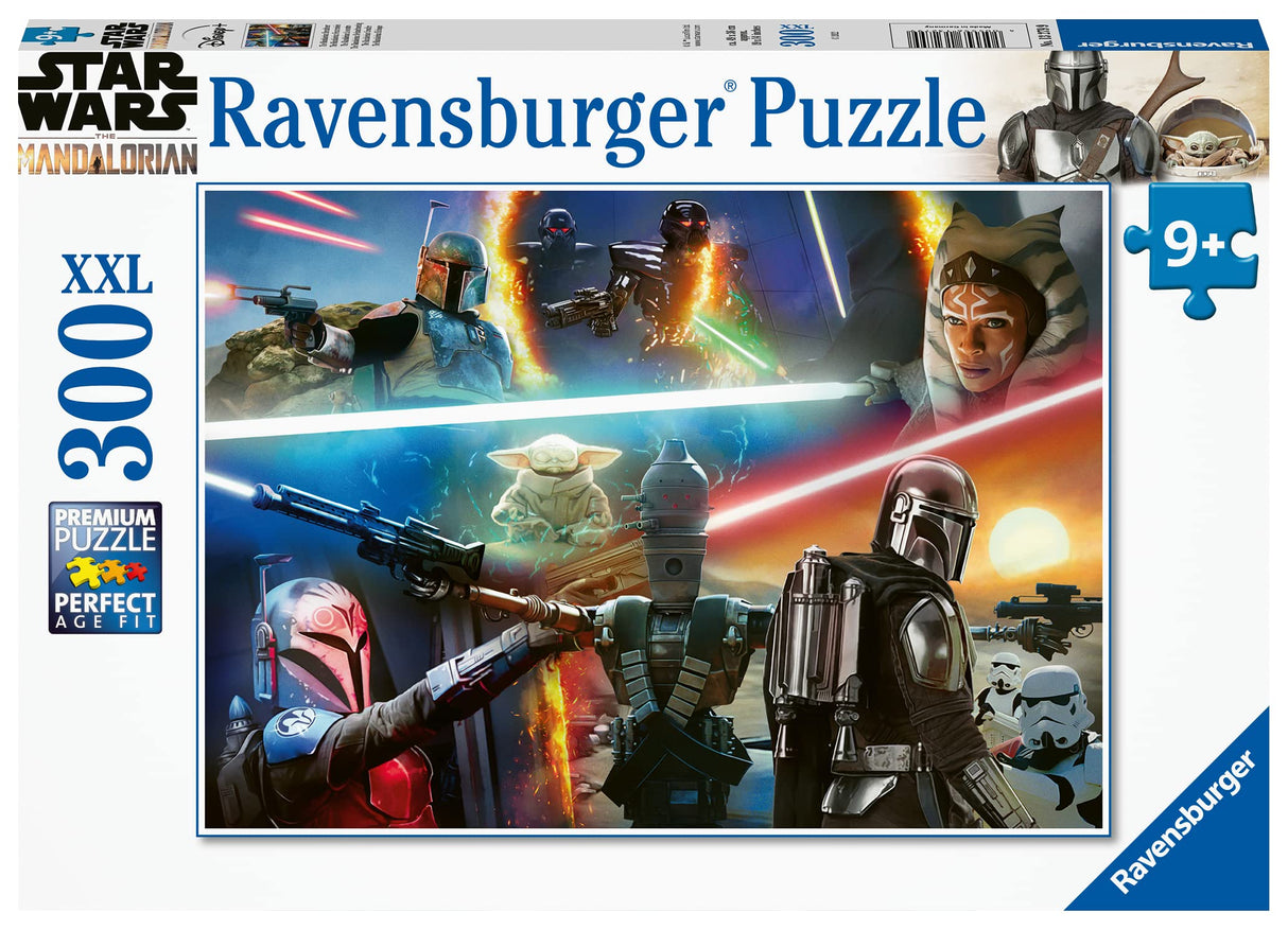Ravensburger Mandalorian Crossfire - 300 Piece XXL Jigsaw Puzzle | Designed for Kids Ages 8-10 | Perfect Interlocking Fit | Promotes Problem Solving Skills | Durable Piece Material Ravensburger
