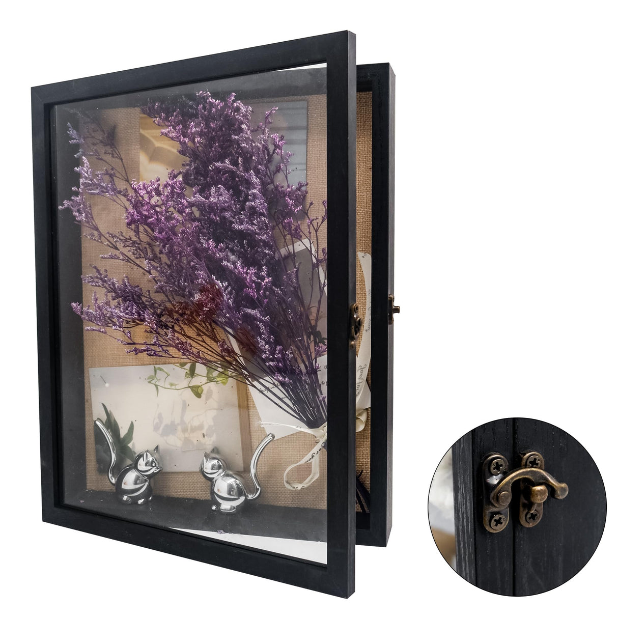 Hodeframe Pet Memorial Shadow Box 11x14, Pet Memorial Dispaly Case Picture Frame Dogs and Cats with Glass Window and for Loss of Dog Cat Passed Away Remembrance Display Case Hodeframe