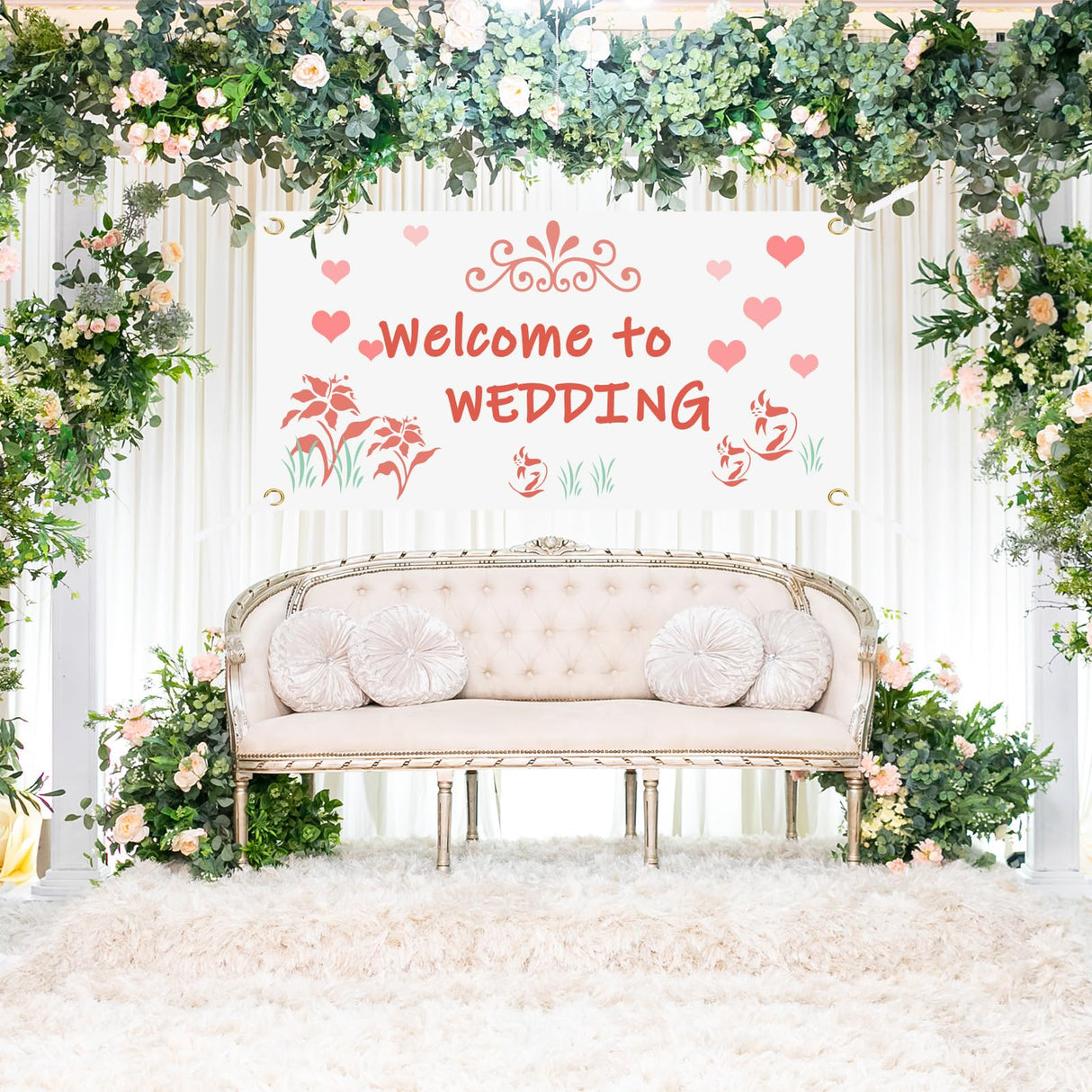 PATIKIL 2 PCS Blank Banners Signs to Decorate 2'x4' Sublimation White Banner with Hanging Rope for Business Outside Outdoor Wall PATIKIL