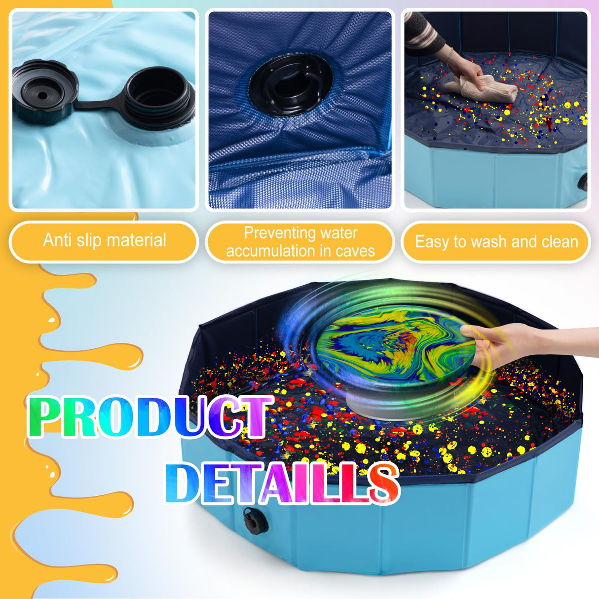 Silipull Acrylic Paint Pouring Splash Guard Pour Painting Supplies Fluid Art Tools for DIY Art Crafts Projects 31.5 x 7.87 Inch Silipull