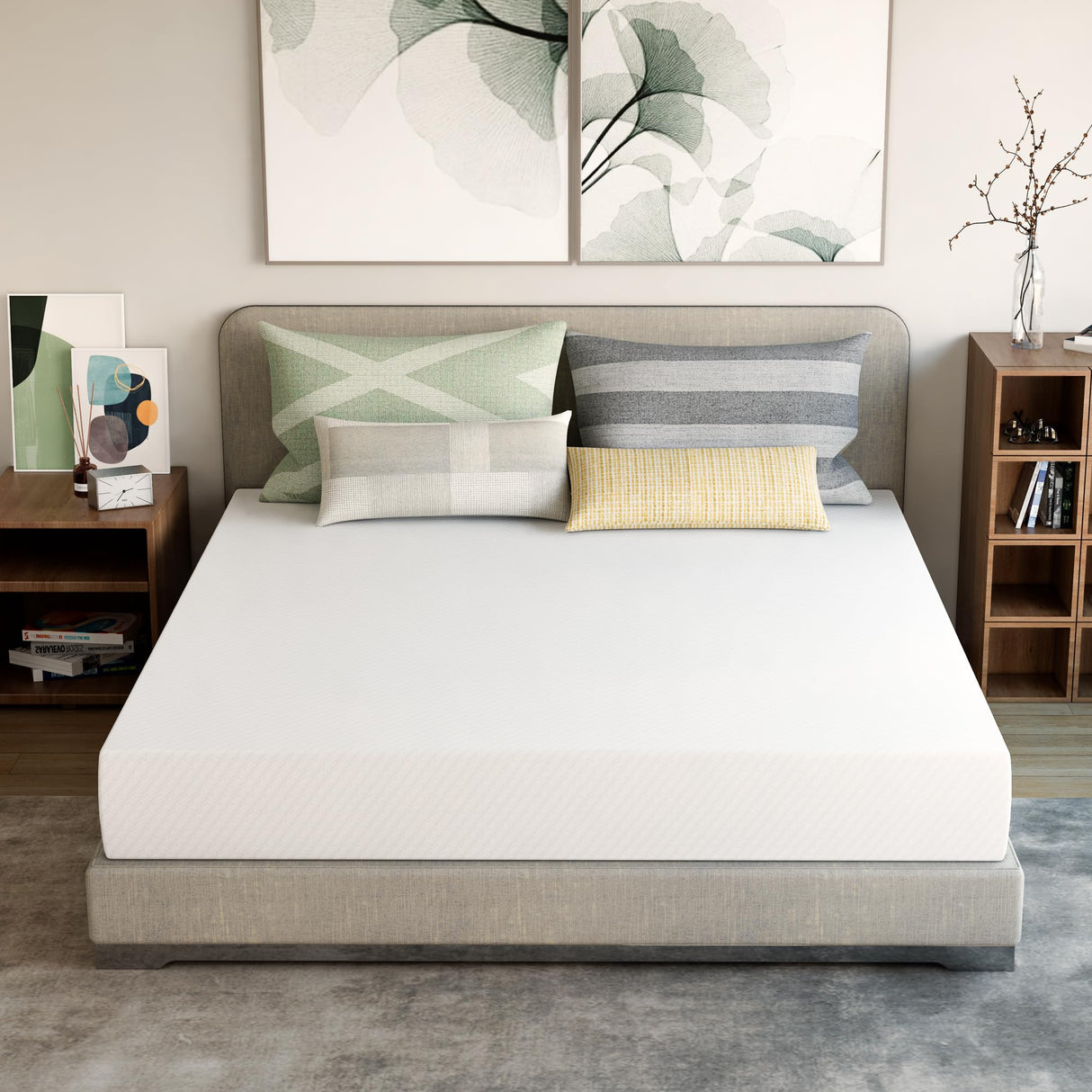 GAESTE 10 Inch Cal King Cooling Gel Memory Foam Medium Firm Mattress Breathable Pressure Relief CertiPUR-US Certified Mattress-in-a-Box for Kids and Adults No Fiberglass (California King, 10 in) GAESTE