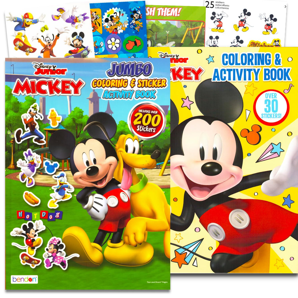Mickey Mouse Coloring Books for Kids Ages 2-4 - Bundle with Mickey Activity Book with 200+ Stickers Plus Mickey Coloring Pages, More | Mickey Activity Book Toddler Disney