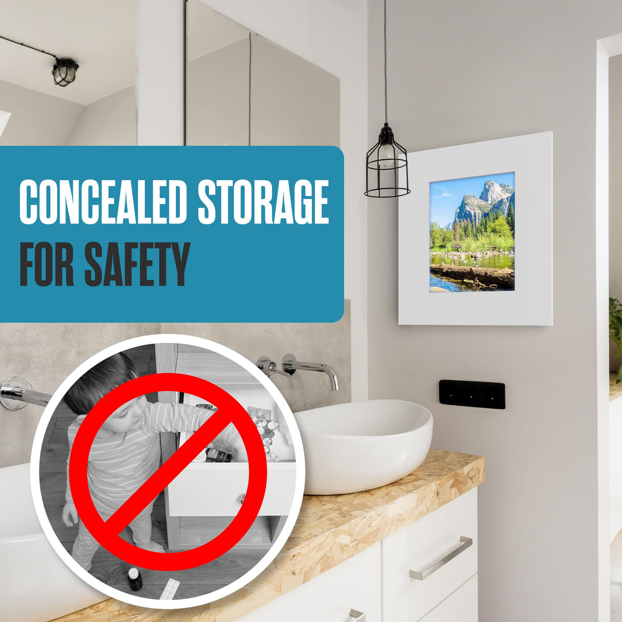 Houseables Medicine Cabinet No Mirror, Recessed Medicine Cabinet, Hidden in Wall Niche, Without Mirror, Picture Frame, Concealed, Built in, Between Stud Shelf Insert, Bathroom Storage, 12x15 (14x17) Houseables