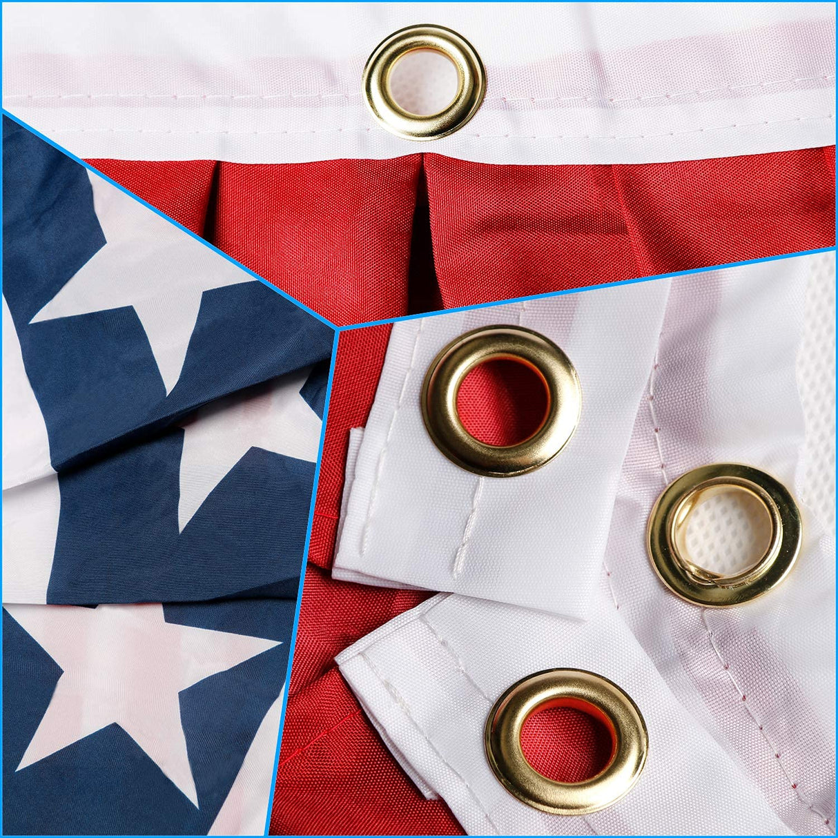 American Flag Bunting for Outside,4th of July Flags Outdoor, USA Pleated Fan Flag 1.5x3 FT,Patriotic Decor Bunting Banner,Fourth of July Yard Decorations,Red White and Blue Decor for Outside (4 Pack) HOOSUN